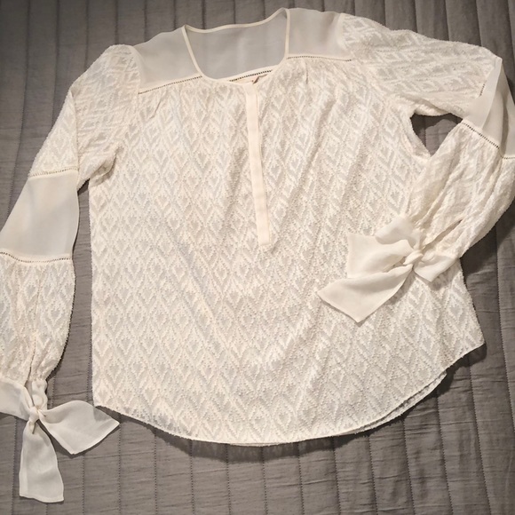 Rebecca Taylor Tops - Rebecca Taylor silk, cotton textured blouse
